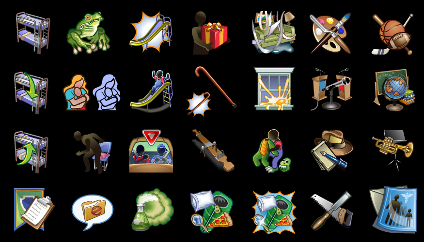 Icons designed for The Sims 2 for the Console and Sims 2 Castaway. By